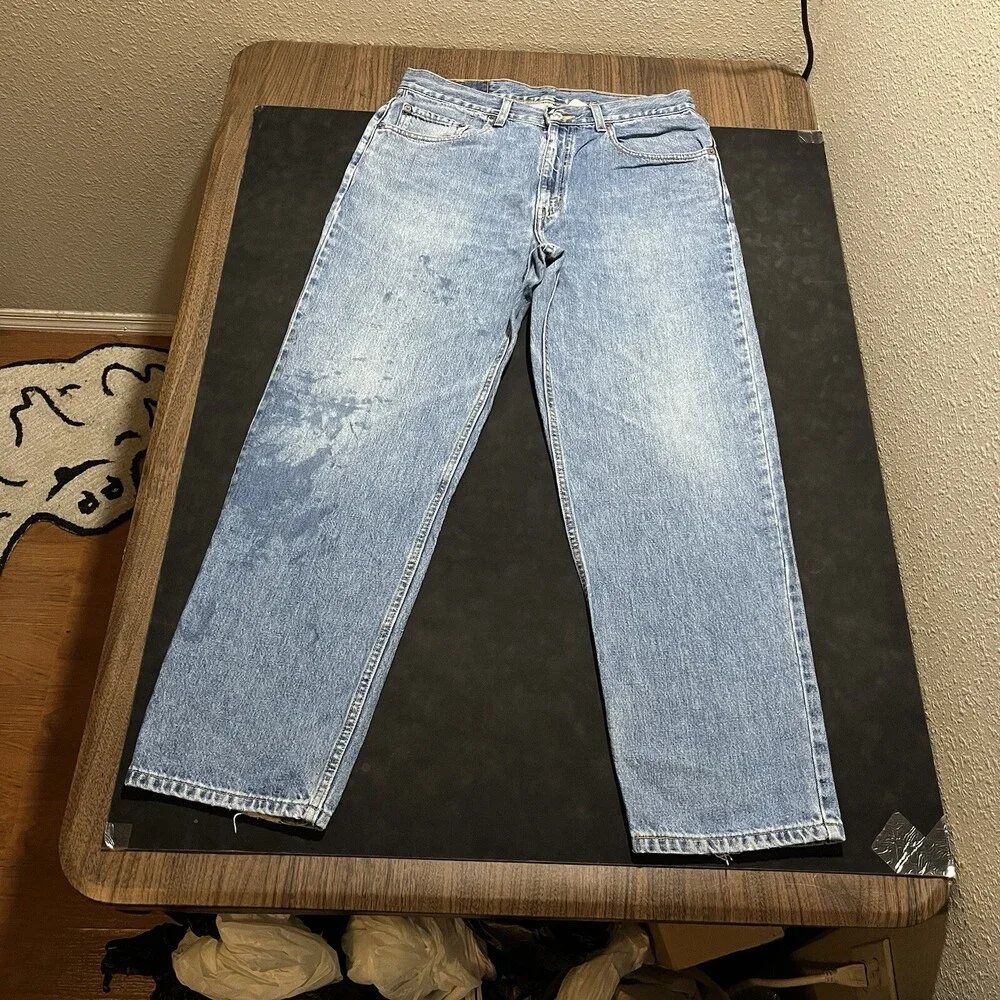 Vintage Levis USA Distressed Jeans 33x30 Levi Loose Fit Baggy Wide Leg 505 901